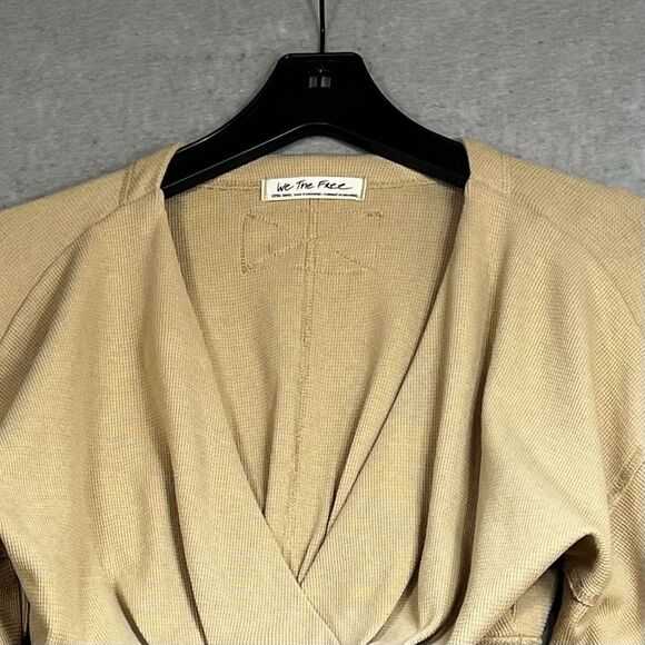 We The Free Surplice Crop Top Womens Size Small Brown All Nighter Long Sleeve - Picture 2 of 11